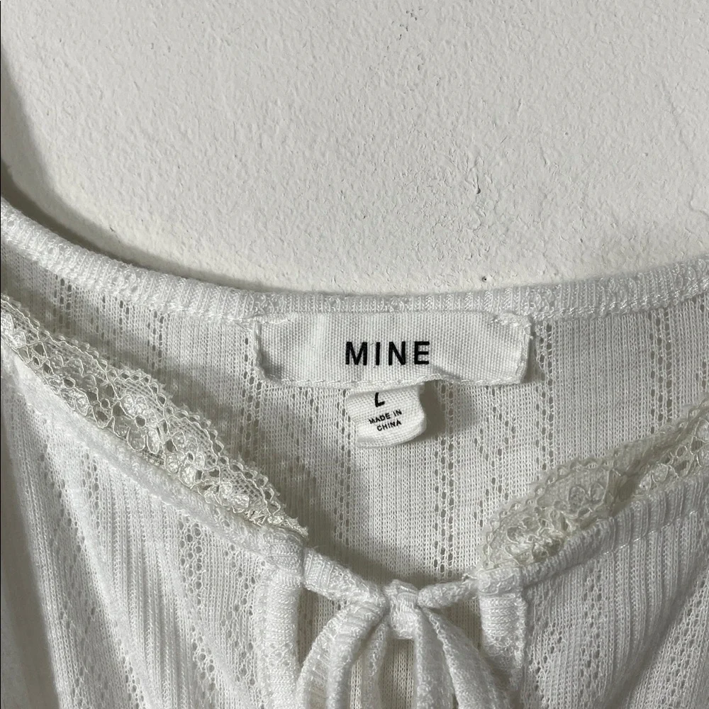 Mine White Lace Strap Tank Top - Picture 3 of 7